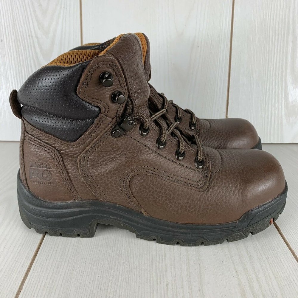 Timberland PRO 358 Brown Saftey Toe Work Boots Women’s Size 7.5M 26388